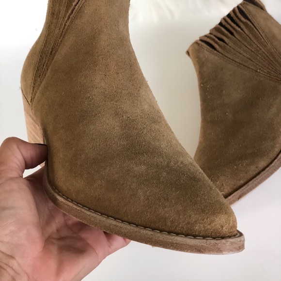 Anthropologie Faryl Robin Suede Ankle Boots NWOB - Picture 7 of 8